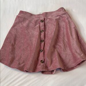 Beautees Mauve Corduroy Skater Skirt